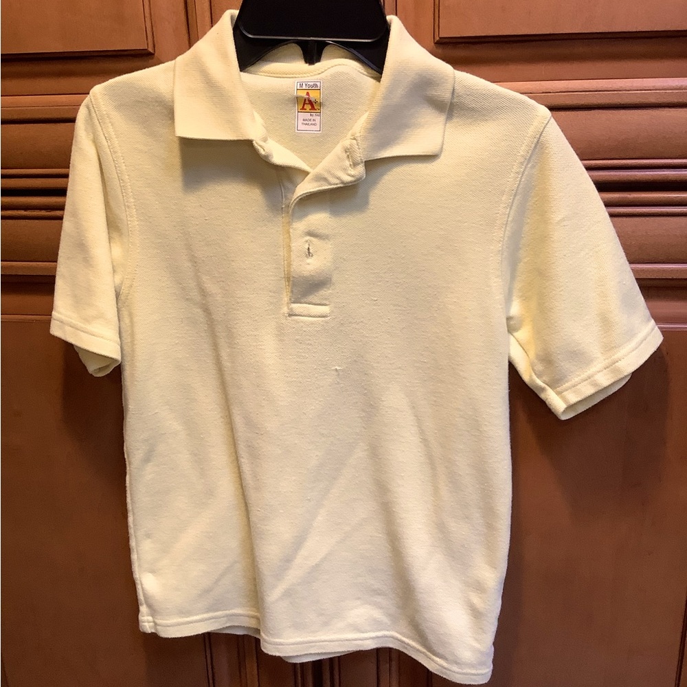 BOYS BRIGHT YELLOW COLLAR SHIRT